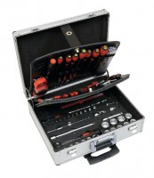 Aluminium case + trolley, 128 pieces