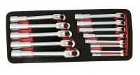 Foam unit of 13 offset open wrenches