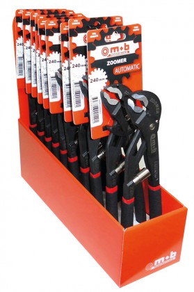 Display box with 10 zoomer pipe wrenches