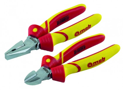 Diagonal cutting nippers insulated 160 + combination pliers insulated 180 mm