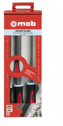 File set - 3 pieces - bi-material handles