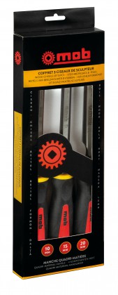 Chisel set - 3 pieces - nertech handle