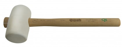 Rubber mallet - half-round - white