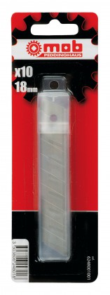 10 spare blades - 18 mm - on card