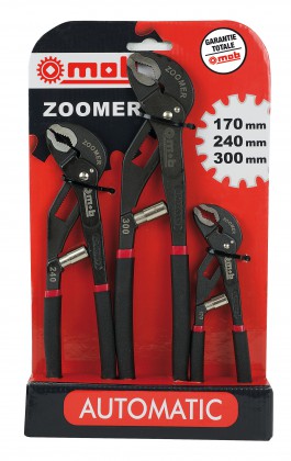Set of 3 automatic pipe wrenches