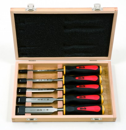 Chisel set - 5 pieces - tri-material handle