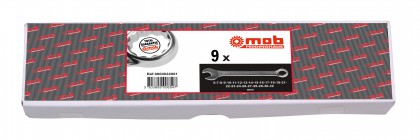 Combination spanner set in a box