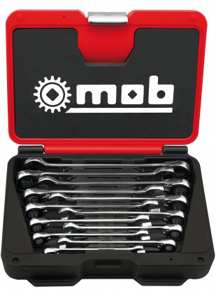 Fusion box - ratcheting combination spanner set, 12 pieces