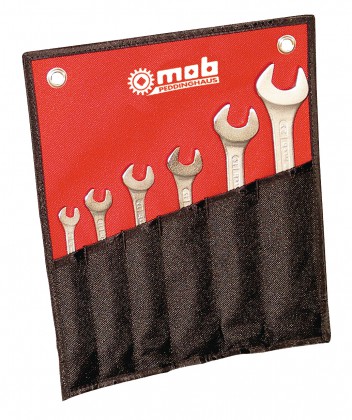 Double open-end wrenches set, textile bag