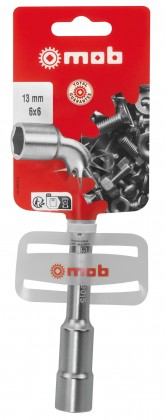 Offset open socket wrenches 6x6, on card