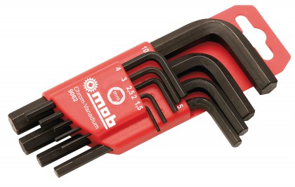 Hex key set, 9 pieces