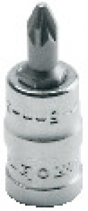 Pozidriv type screwdriver socket 1/4''
