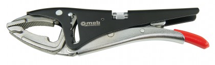 Lock-grip pliers with long jaws