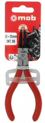 Circlip pliers, 90° jaws for internal clips, on card