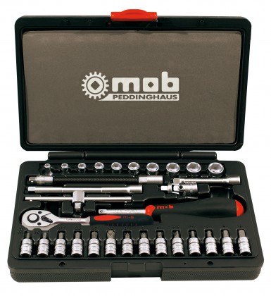 Socket set - 31 pieces, 1/4'', ratchet