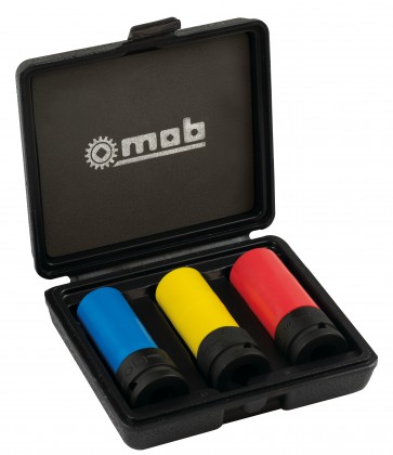 Impact socket set - 3 pieces, 1/2''