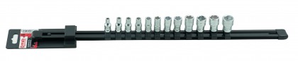 6-point socket set, 12 pieces, 1/4''