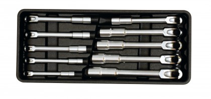 Unit of 10 offset open socket wrenches