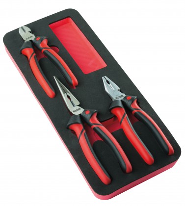 Foam insert unit with 3 pliers