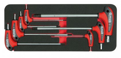 T-handle hex key set, 8 pieces