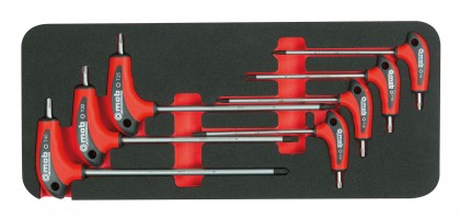 T-handle hex key set, 8 pieces