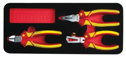Foam insert unit with 3 pliers - vde